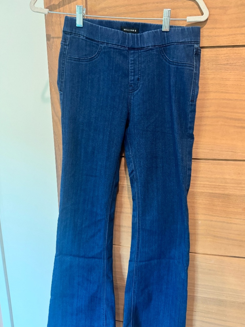 William B Navy Stretch Denim Pull-On Jeans Size M